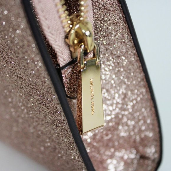 Michael Kors Rose Gold/Champagne Convertible Clutch and Cross Body Purse - Picture 6 of 12